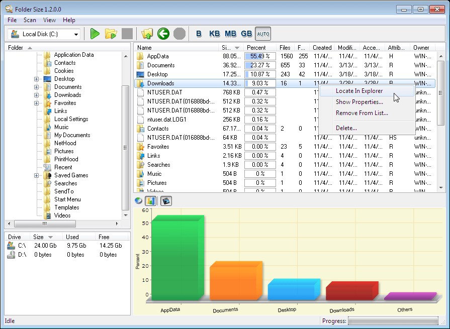 windows utility showing disk map